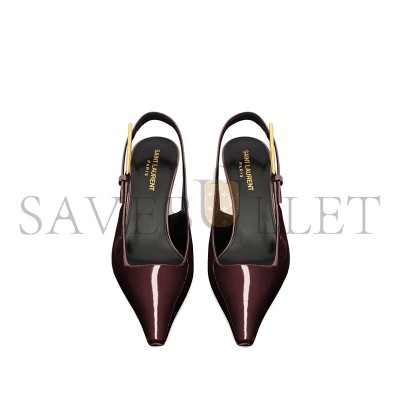 YSL LEE SLINGBACK PUMPS IN PATENT LEATHER 799704AAAPQ2226