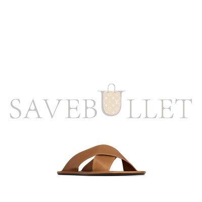 YSL CARLYLE SLIDES IN SMOOTH LEATHER 825283AADF02526