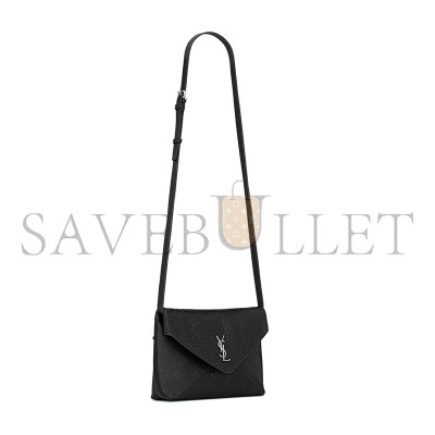 YSL CASSANDRE ENVELOPE MESSENGER IN LAMBSKIN 801490AACIU1000 (23*16.5*6cm)