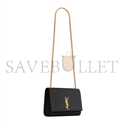 YSL KATE MEDIUM IN GRAIN DE POUDRE EMBOSSED LEATHER 364021BOW0J1000 (24*14.5*5.5cm)