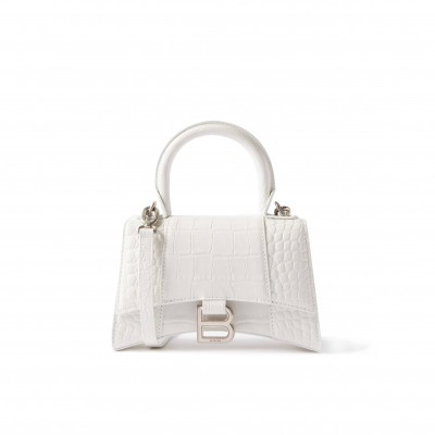 BALENCIAGA WHITE LADY FLAP S CROCODILE-EFFECT SHOULDER BAG  MATCHESFASHION US (21.8*14.2*8.8cm)
