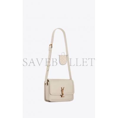 YSL SOLFERINO MEDIUM SATCHEL IN BOX SAINT LAURENT LEATHER 6343050SX0W9207 (23*16*6cm)
