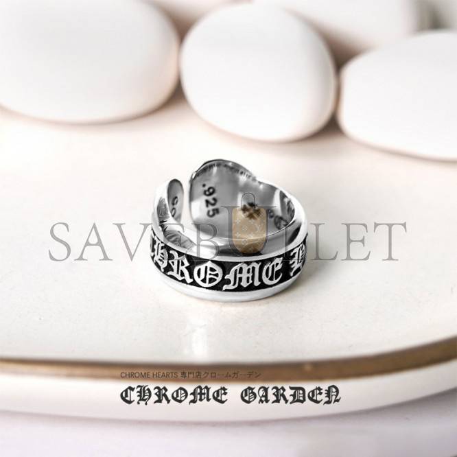 CHROME HEARTS SMALL SCROLL LABEL RING CHROME HEARTS SMALL SCROLL LABEL RING