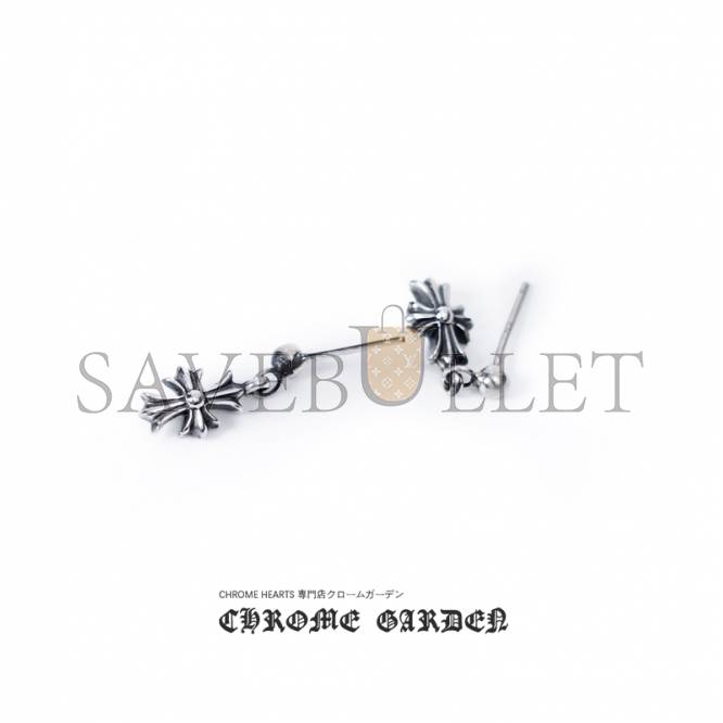 CHROME HEARTS TINY E CH PLUS DROP EARRINGS CHROME HEARTS TINY E CH PLUS DROP EARRINGS