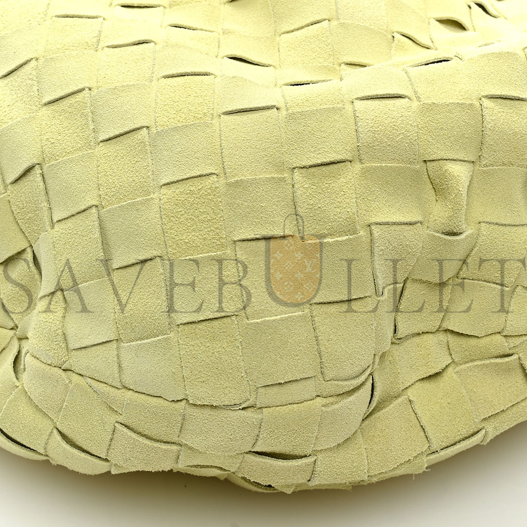 BOTTEGA VENETA SUEDE CALFSKIN INTRECCIATO TEEN JODIE HOBO LEMON WASH (38*25*8cm) BOTTEGA VENETA SUEDE CALFSKIN INTRECCIATO TEEN JODIE HOBO LEMON WASH (38*25*8cm)