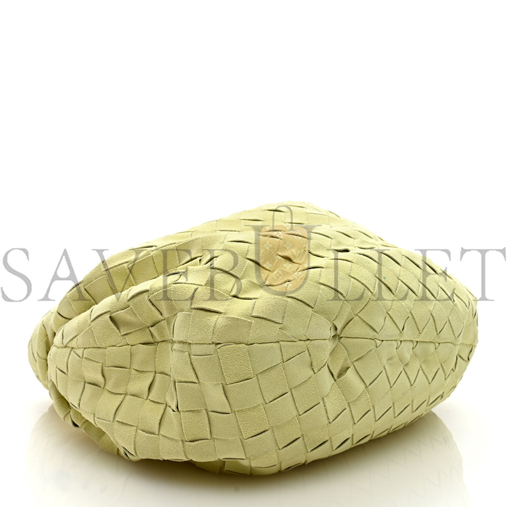 BOTTEGA VENETA SUEDE CALFSKIN INTRECCIATO TEEN JODIE HOBO LEMON WASH (38*25*8cm) BOTTEGA VENETA SUEDE CALFSKIN INTRECCIATO TEEN JODIE HOBO LEMON WASH (38*25*8cm)