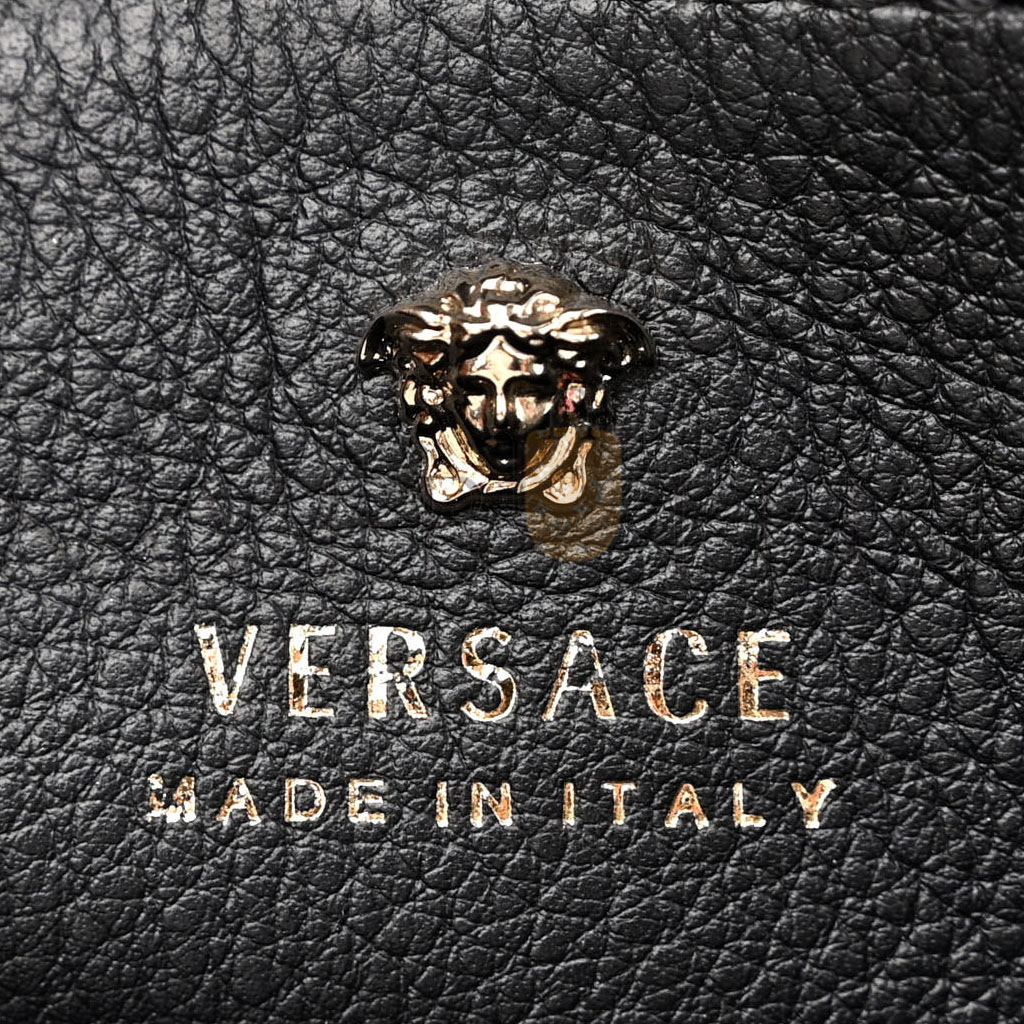 VERSACE CALFSKIN MEDIUM PALAZZO EMPIRE BAG BLACK (25*22*11cm) VERSACE CALFSKIN MEDIUM PALAZZO EMPIRE BAG BLACK (25*22*11cm)