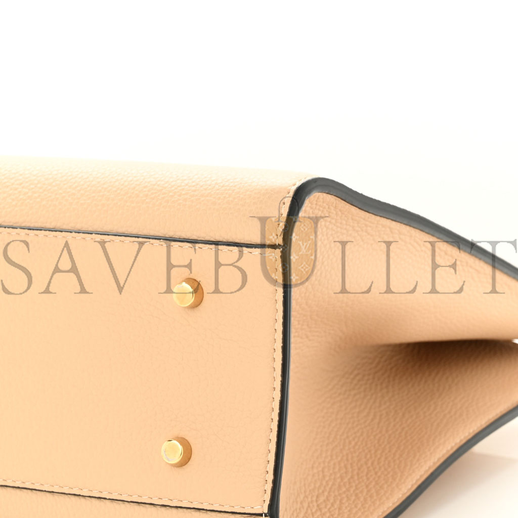 VERSACE GRAINED CALFSKIN LARGE VIRTUS TOP HANDLE SHOULDER BAG BEIGE (32x26x14cm) VERSACE GRAINED CALFSKIN LARGE VIRTUS TOP HANDLE SHOULDER BAG BEIGE (32x26x14cm)