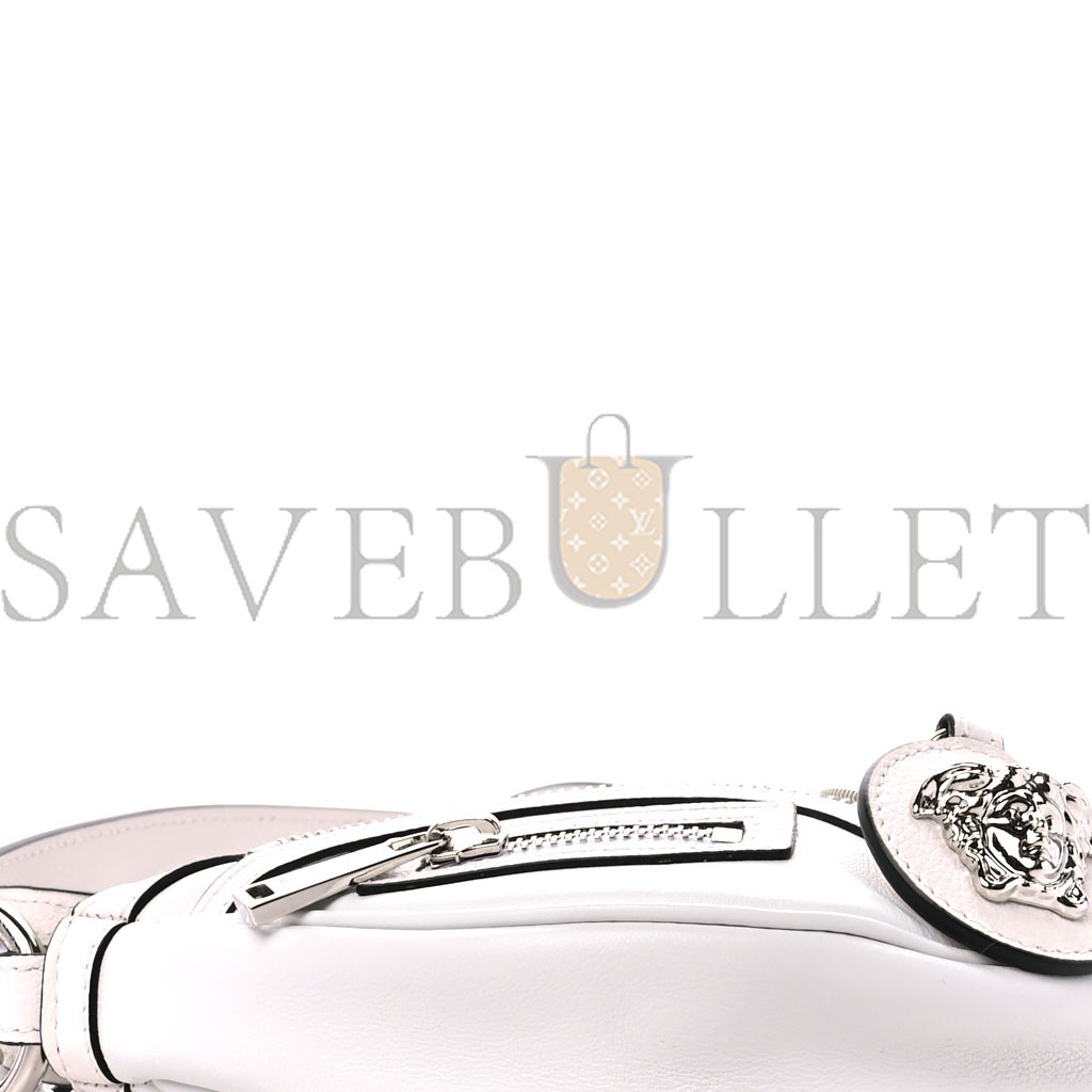 VERSACE CALFSKIN LA MEDUSA ARCHIVE HOBO WHITE (17x13x4cm) VERSACE CALFSKIN LA MEDUSA ARCHIVE HOBO WHITE (17x13x4cm)
