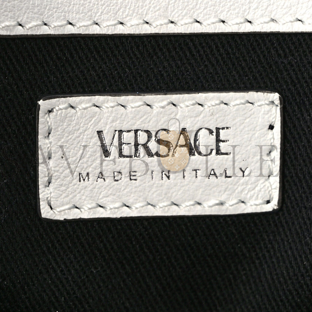 VERSACE CALFSKIN MEDIUM REPEAT ZIP HOBO OPTICAL WHITE (30*22*9cm) VERSACE CALFSKIN MEDIUM REPEAT ZIP HOBO OPTICAL WHITE (30*22*9cm)