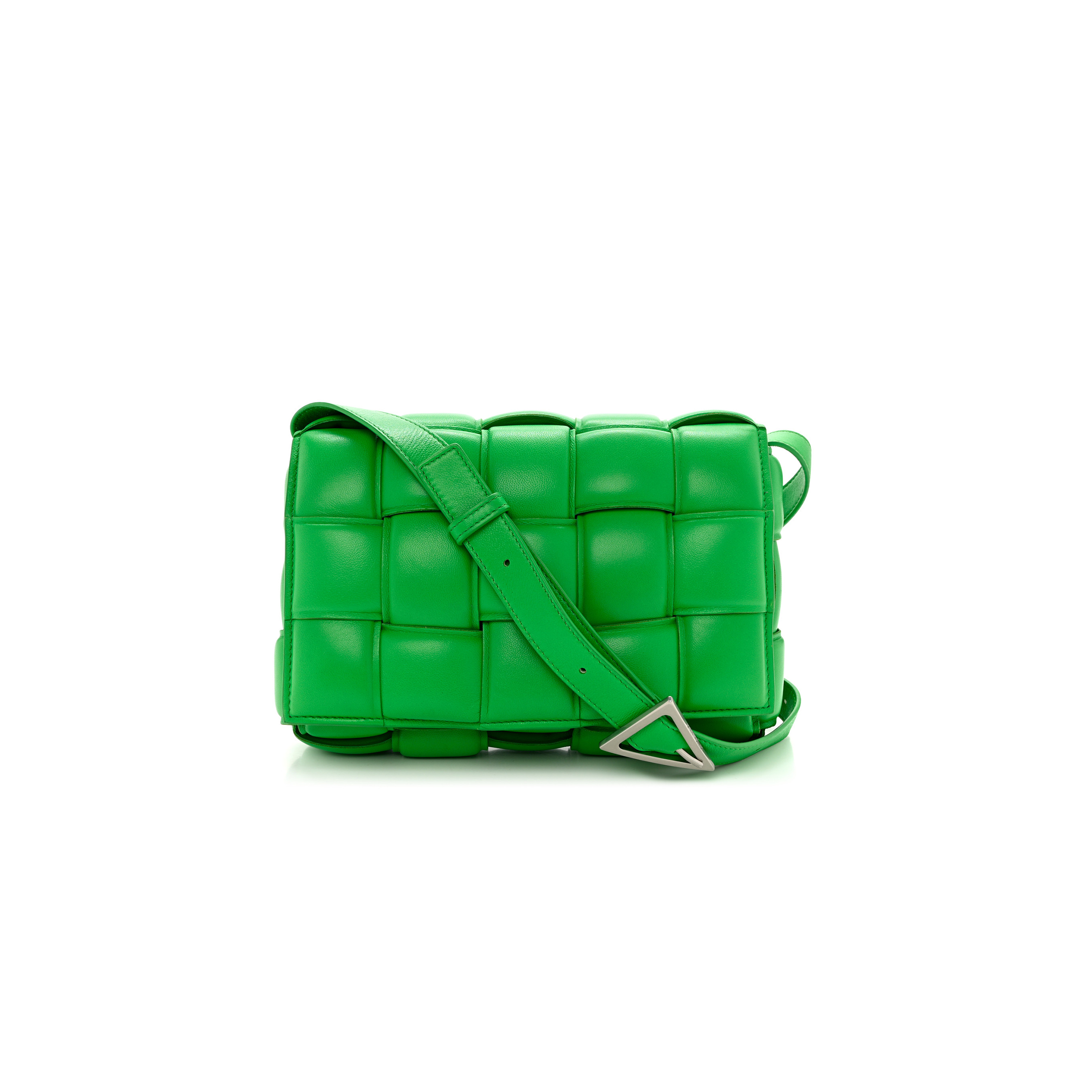 bo*te*ga Ve*ne*ta nappa maxi intreccio padded cassette crossbody bag parakeet  (26*18*8cm)