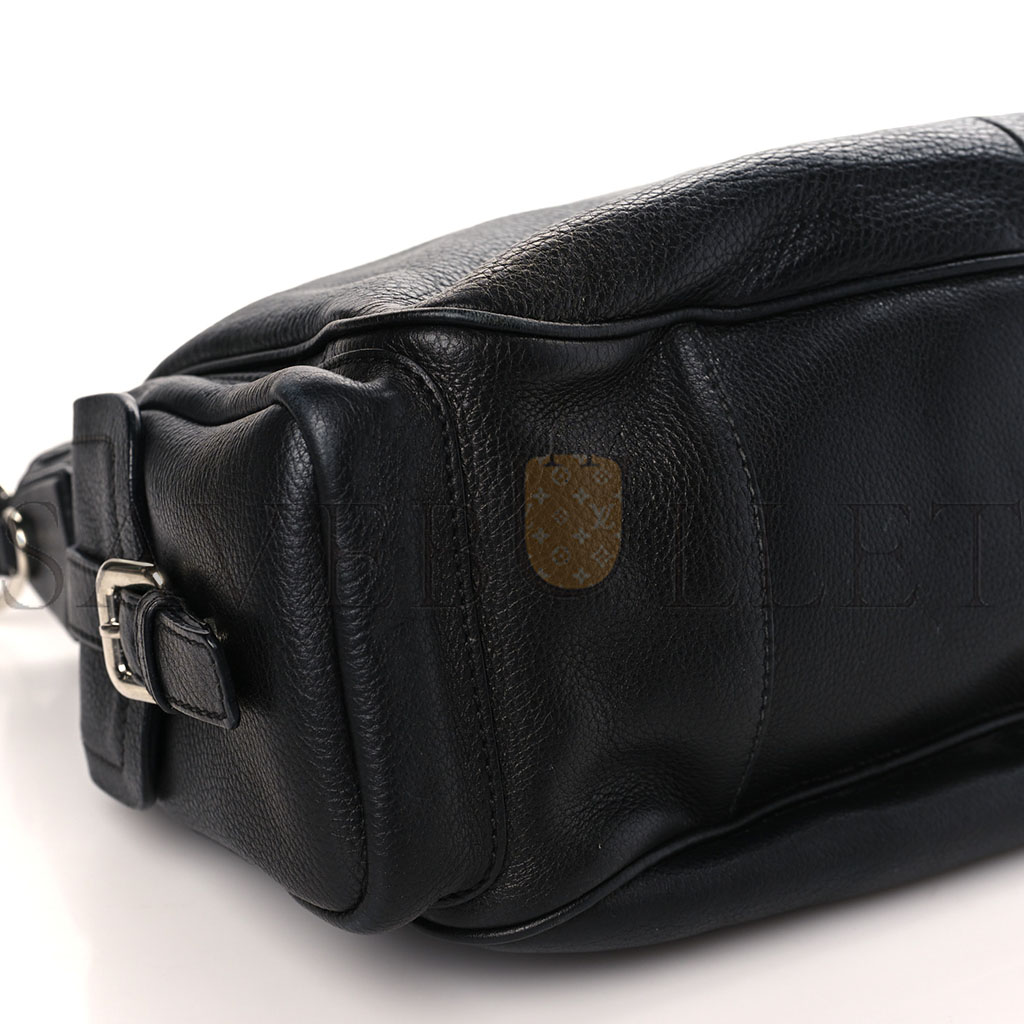 PRADA VITELLO DAINO SIDE POCKET TOTE BLACK (31*25*12cm) PRADA VITELLO DAINO SIDE POCKET TOTE BLACK (31*25*12cm)