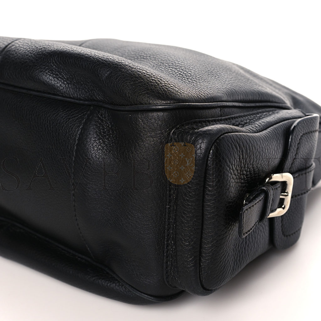 PRADA VITELLO DAINO SIDE POCKET TOTE BLACK (31*25*12cm) PRADA VITELLO DAINO SIDE POCKET TOTE BLACK (31*25*12cm)