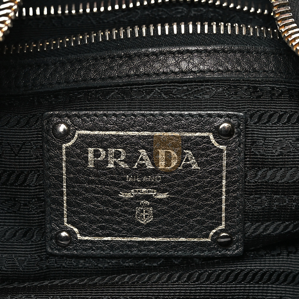PRADA VITELLO DAINO HOBO BLACK (36*30*15cm) PRADA VITELLO DAINO HOBO BLACK (36*30*15cm)