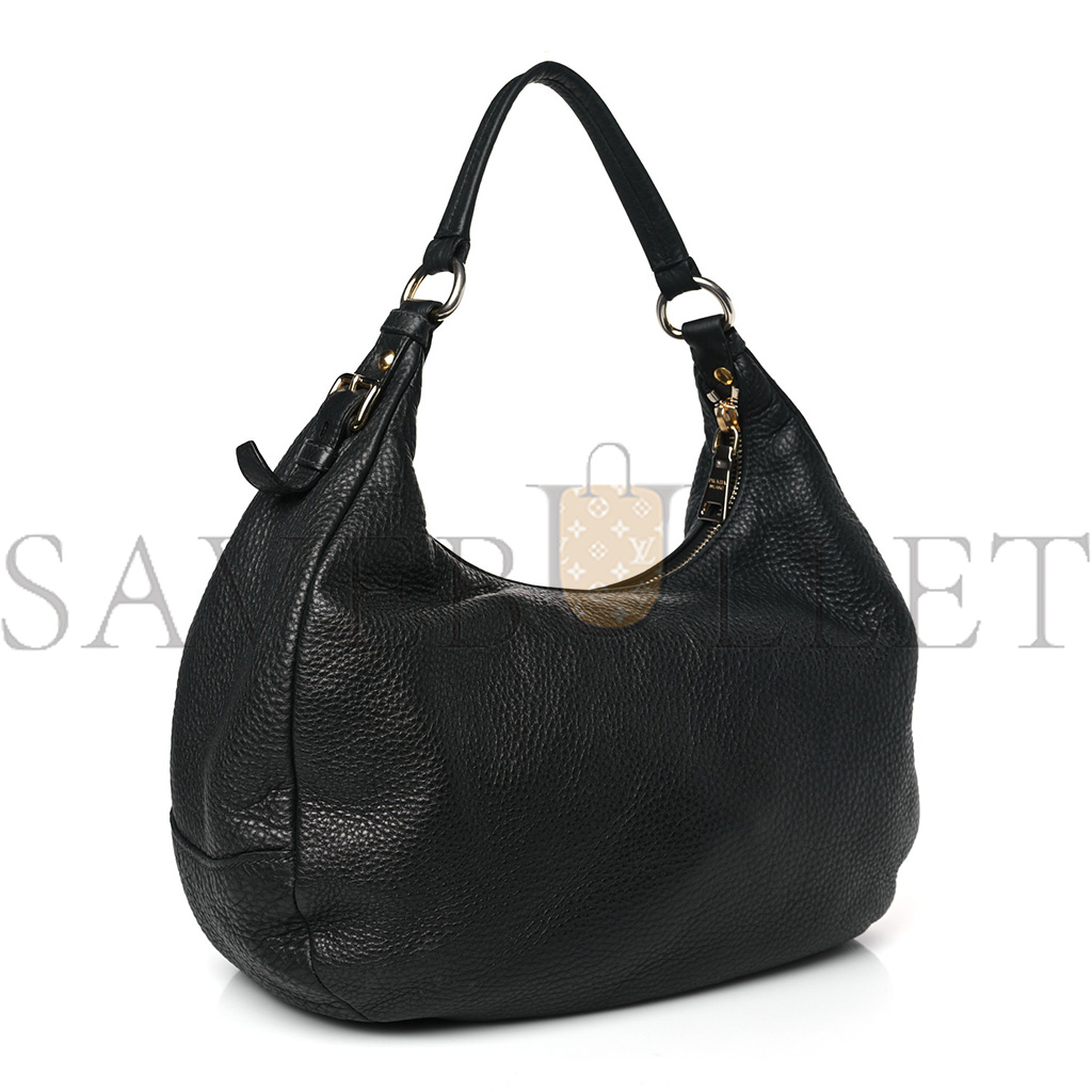 PRADA VITELLO DAINO HOBO BLACK (36*30*15cm) PRADA VITELLO DAINO HOBO BLACK (36*30*15cm)