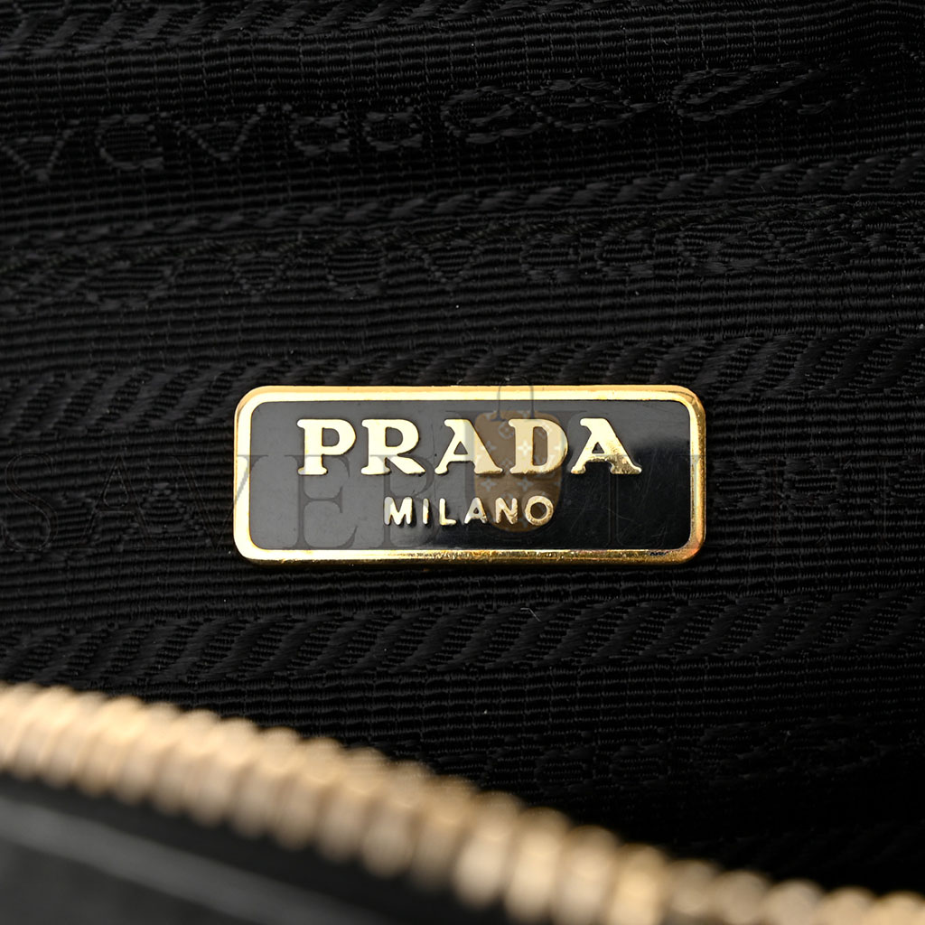PRADA VITELLO DAINO MINI CAMERA CROSSBODY BLACK (16*10*6cm) PRADA VITELLO DAINO MINI CAMERA CROSSBODY BLACK (16*10*6cm)