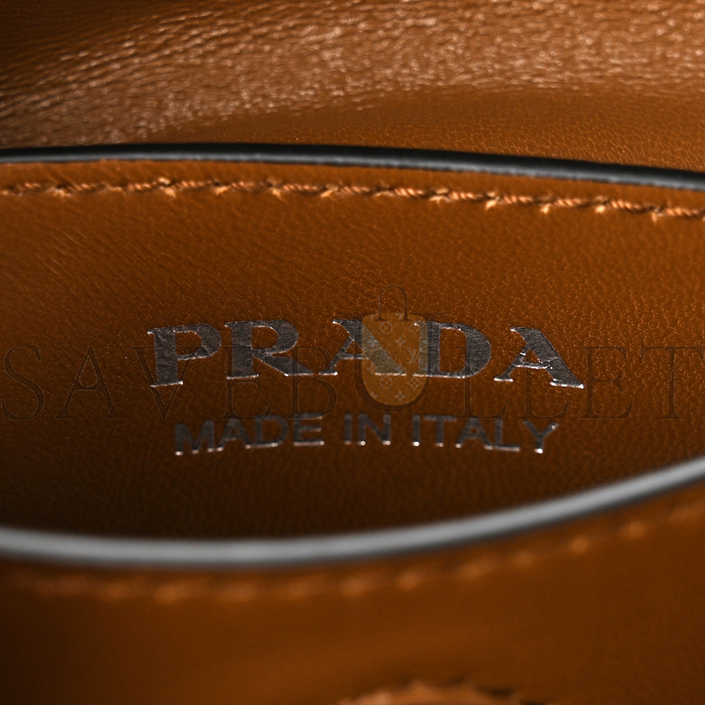 PRADA VITELLO DAINO SOFT MINI DOUBLE BAG CARAMEL (25*18*10cm) PRADA VITELLO DAINO SOFT MINI DOUBLE BAG CARAMEL (25*18*10cm)