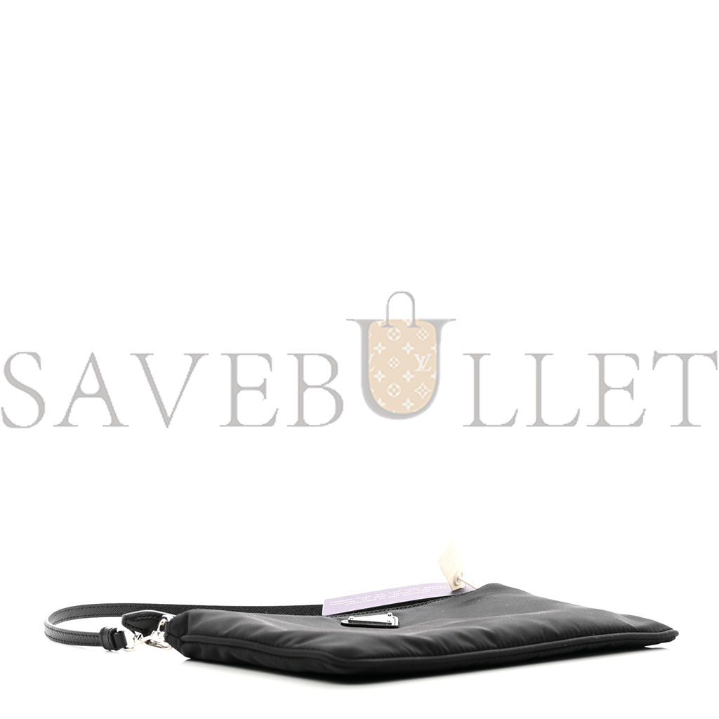 PRADA RE-NYLON VELA POUCH BLACK (24*18*14cm) PRADA RE-NYLON VELA POUCH BLACK (24*18*14cm)