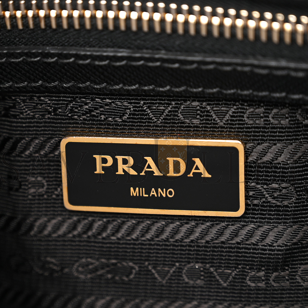 PRADA SAFFIANO LUX LARGE DOUBLE ZIP TOTE BLACK (36*29*18cm) PRADA SAFFIANO LUX LARGE DOUBLE ZIP TOTE BLACK (36*29*18cm)