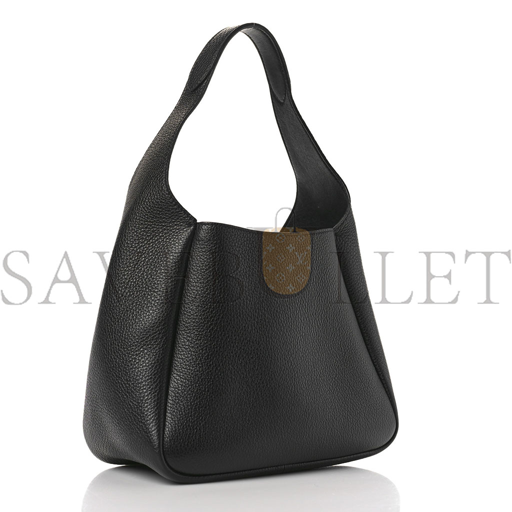 PRADA VITELLO DAINO DYNAMIQUE HOBO BLACK (23*20*13cm) PRADA VITELLO DAINO DYNAMIQUE HOBO BLACK (23*20*13cm)