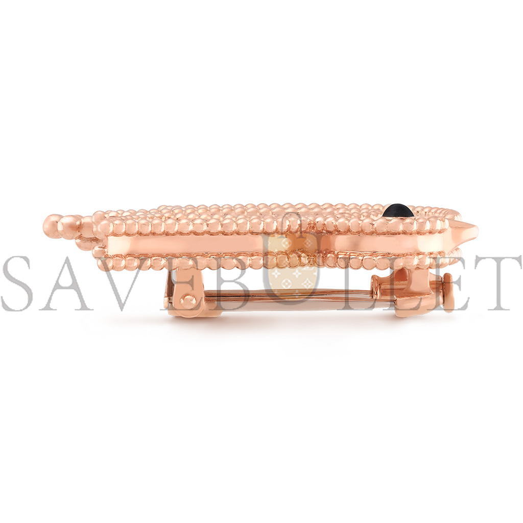 VAN CLEEF ARPELS LUCKY ANIMALS DOVE CLIP - ROSE GOLD, MOTHER-OF-PEARL, ONYX  VCARP2AR00