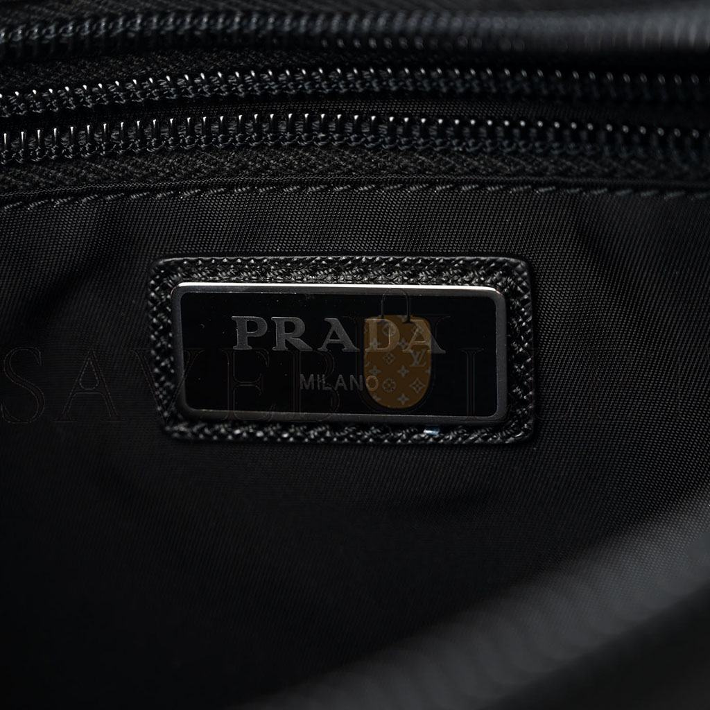 PRADA TESSUTO NYLON BELT BAG BLACK (22*13*5cm) PRADA TESSUTO NYLON BELT BAG BLACK (22*13*5cm)