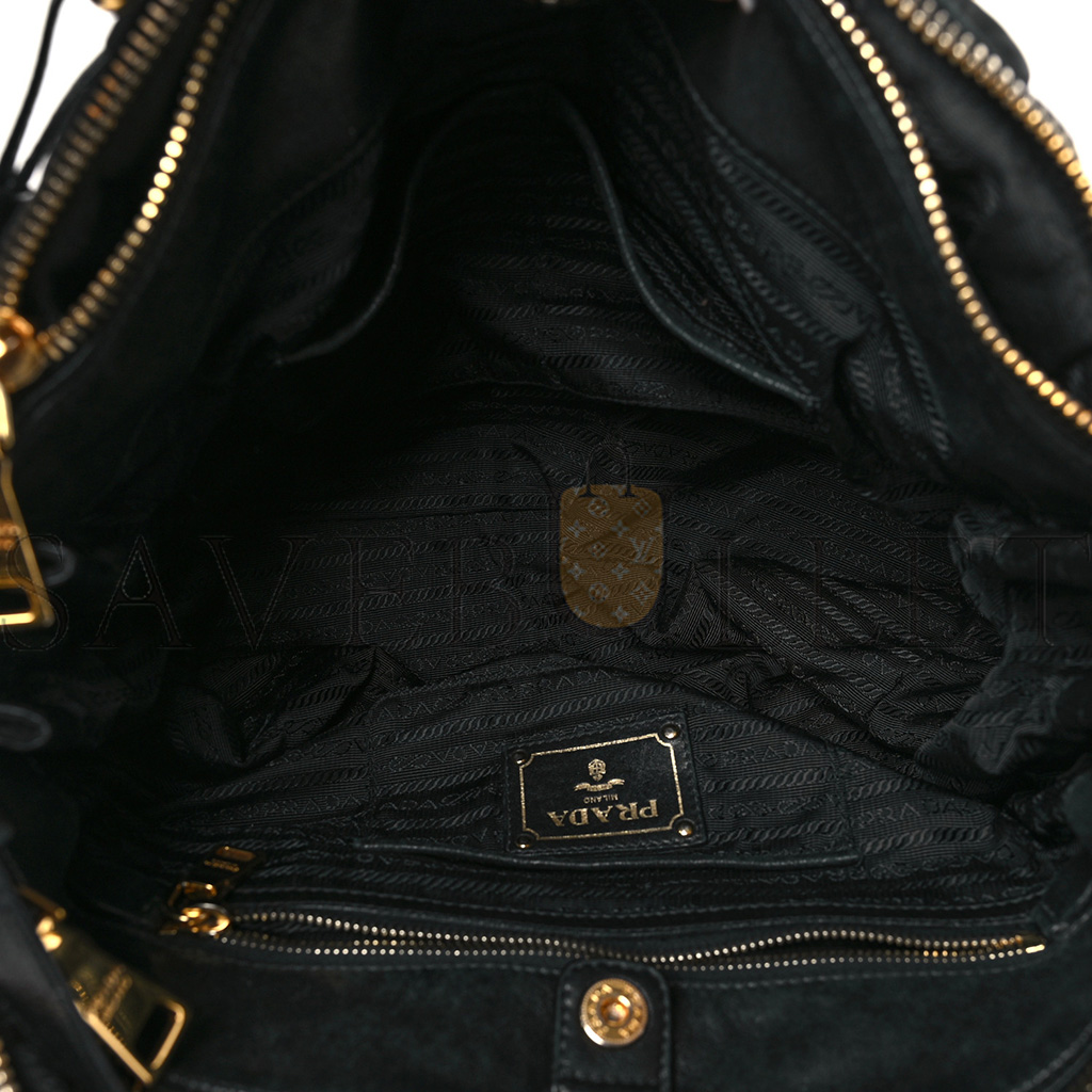 PRADA TESSUTO NYLON GAUFRE TOTE BLACK (34*26*17cm) PRADA TESSUTO NYLON GAUFRE TOTE BLACK (34*26*17cm)