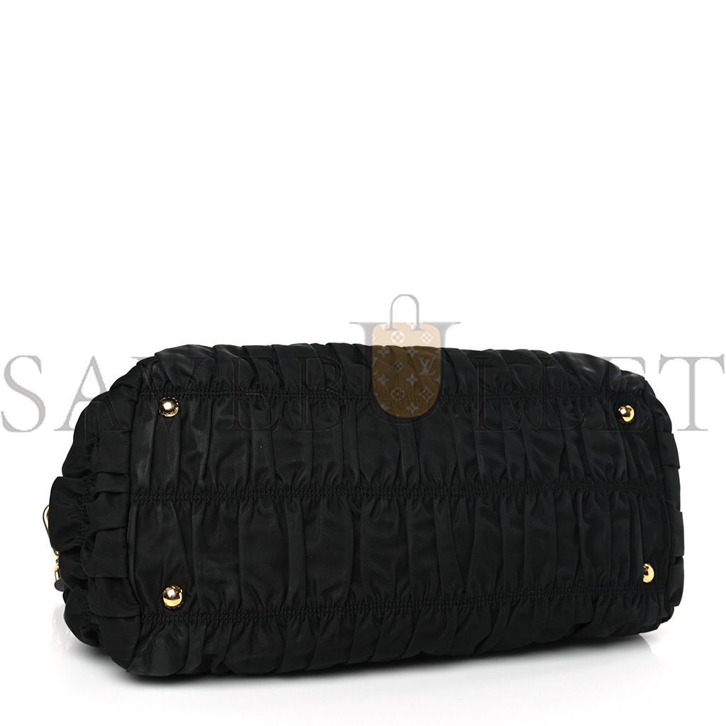 PRADA TESSUTO NYLON GAUFRE TOTE BLACK (34*26*17cm) PRADA TESSUTO NYLON GAUFRE TOTE BLACK (34*26*17cm)