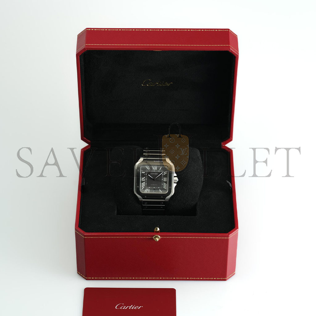 CARTIER SANTOS LARGE STAINLESS STEEL AUTOMATIC WATCH WSSA0037 CARTIER SANTOS LARGE STAINLESS STEEL AUTOMATIC WATCH WSSA0037