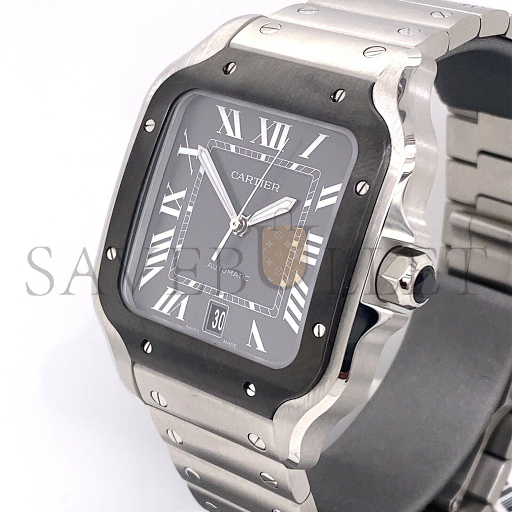 CARTIER SANTOS LARGE STAINLESS STEEL AUTOMATIC WATCH WSSA0037 CARTIER SANTOS LARGE STAINLESS STEEL AUTOMATIC WATCH WSSA0037