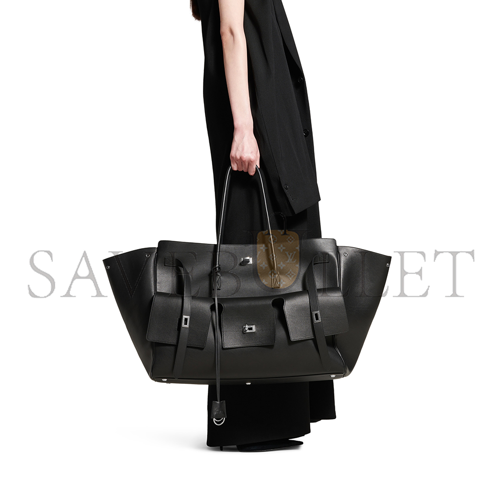 BALENCIAGA BEL AIR XL CARRY ALL BAG IN BLACK 8054802ABAW1000 (61.9*51.8*23.8cm) BALENCIAGA BEL AIR XL CARRY ALL BAG IN BLACK 8054802ABAW1000 (61.9*51.8*23.8cm)