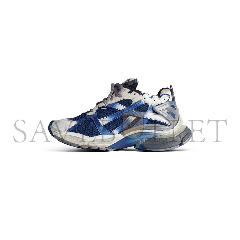 BALENCIAGA MEN'S RUNNER GRADIENT SNEAKER IN BEIGE NAVY GREY 772774WRUNG2410 BALENCIAGA MEN'S RUNNER GRADIENT SNEAKER IN BEIGE NAVY GREY 772774WRUNG2410