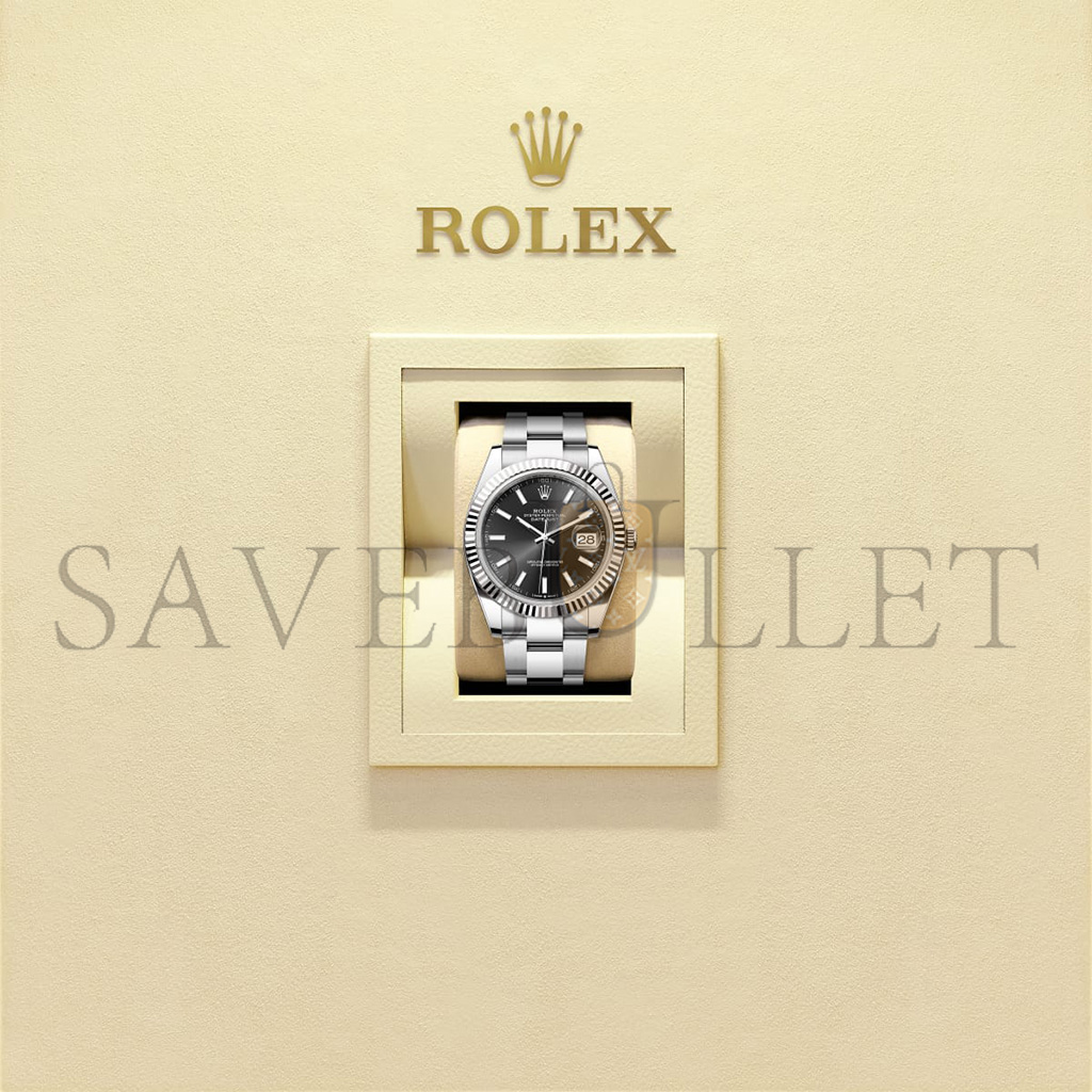 ROLEX DATEJUST 41 OYSTER, 41 MM, OYSTERSTEEL AND WHITE GOLD WATCH 126334-0017