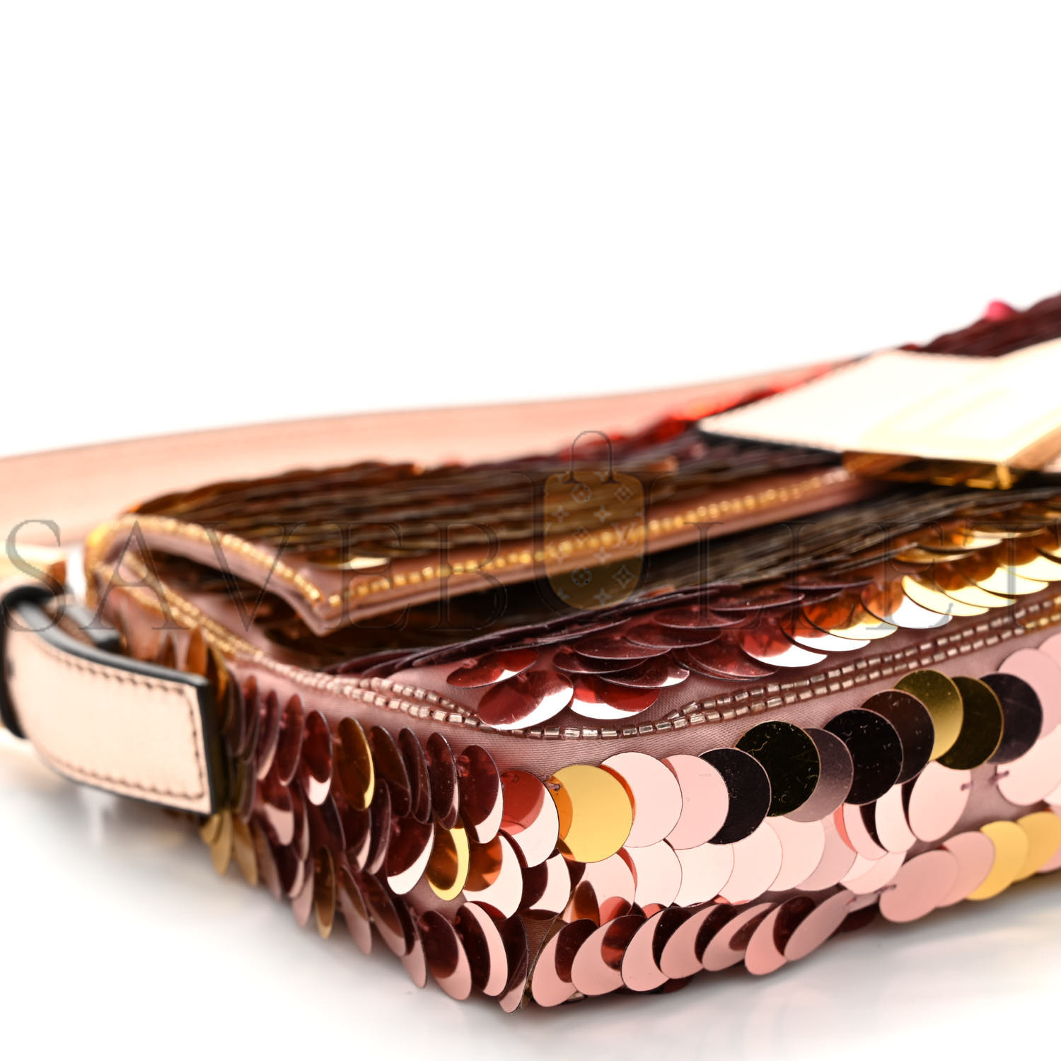 FENDI SEQUIN PAILLETTES VITELLO LAMINATO STRIPED BAGUETTE 1997 MULTICOLOR (27*15*6cm) FENDI SEQUIN PAILLETTES VITELLO LAMINATO STRIPED BAGUETTE 1997 MULTICOLOR (27*15*6cm)