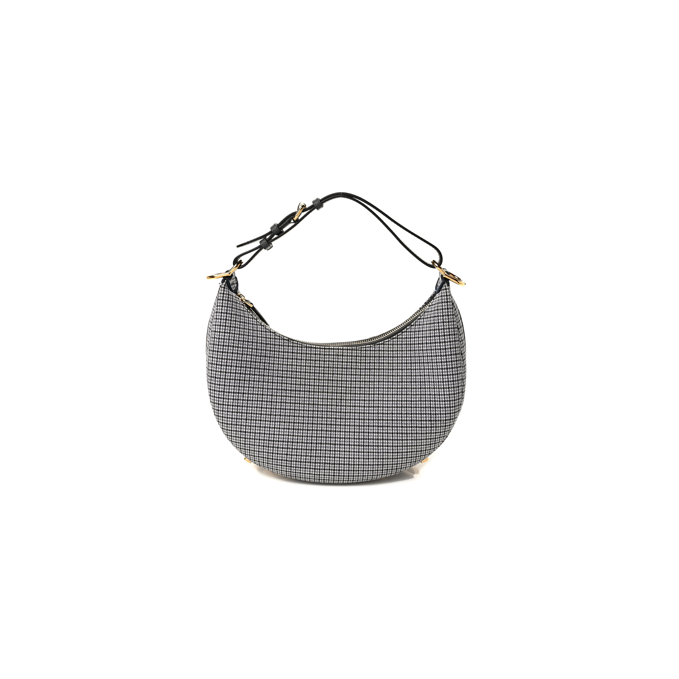 FENDI WOOL VITELLO GRACE SMALL HOUNDSTOOTH SMALL FENDIGRAPHY HOBO BAG GRIGIO ANTHRACITE (28*21*8cm) FENDI WOOL VITELLO GRACE SMALL HOUNDSTOOTH SMALL FENDIGRAPHY HOBO BAG GRIGIO ANTHRACITE (28*21*8cm)