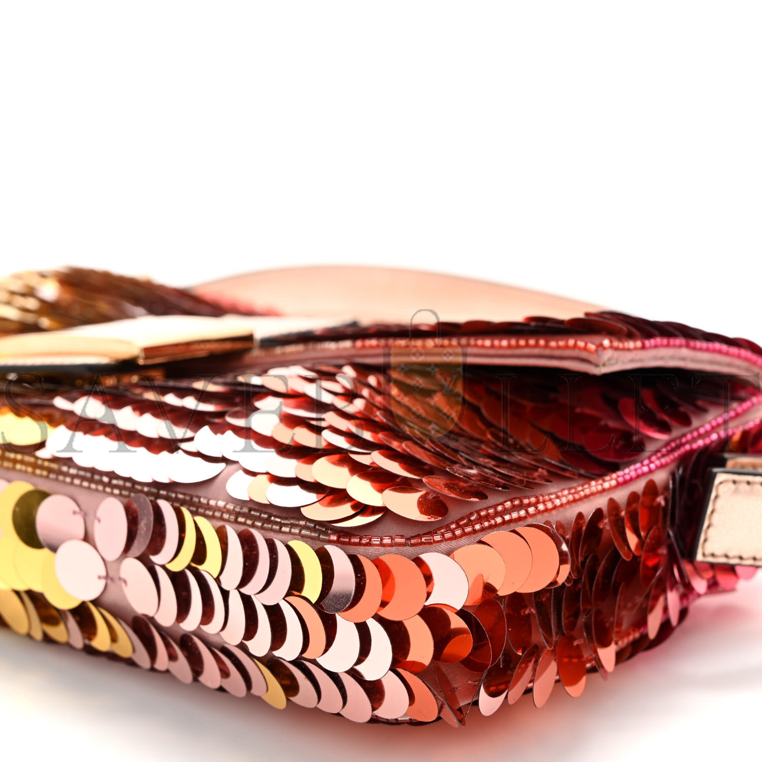 FENDI SEQUIN PAILLETTES VITELLO LAMINATO STRIPED BAGUETTE 1997 MULTICOLOR (27*15*6cm) FENDI SEQUIN PAILLETTES VITELLO LAMINATO STRIPED BAGUETTE 1997 MULTICOLOR (27*15*6cm)