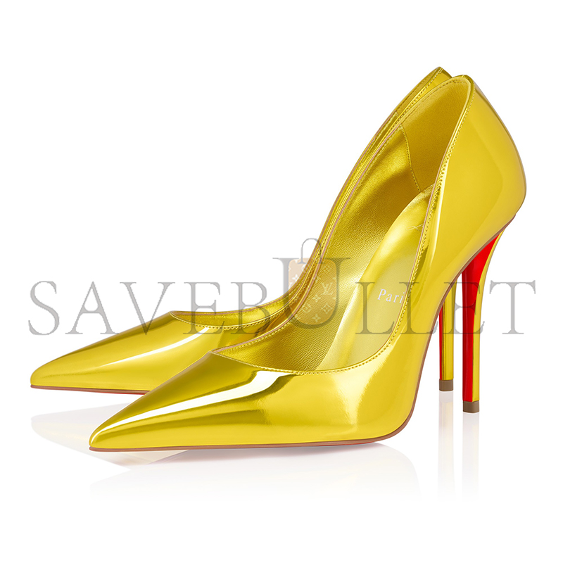 CHRISTIAN LOUBOUTIN MISS Z 100 MM PUMPS-LAMINATED CALF LEATHER-DELIGHT-WOMEN 1250650Y448