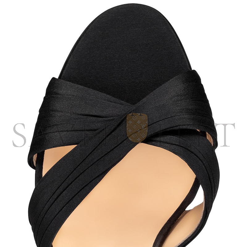 CHRISTIAN LOUBOUTIN NICOL IS BACK 85 MM MULES-CREPE SATIN-BLACK-WOMEN 3200239BK01 CHRISTIAN LOUBOUTIN NICOL IS BACK 85 MM MULES-CREPE SATIN-BLACK-WOMEN 3200239BK01