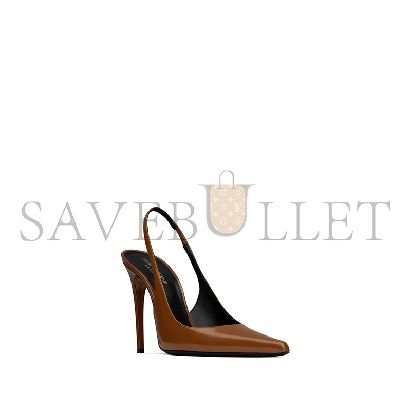 YSL VENDOME SLINGBACK PUMPS IN GLAZED LEATHER 755208AAAZY2211 YSL VENDOME SLINGBACK PUMPS IN GLAZED LEATHER 755208AAAZY2211