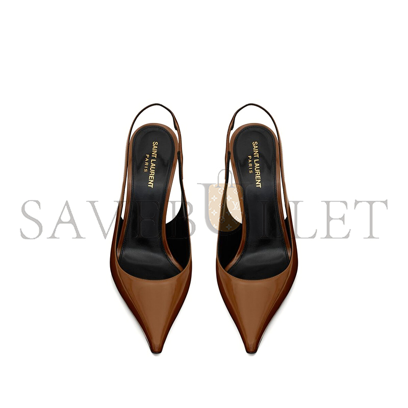 YSL VENDOME SLINGBACK PUMPS IN GLAZED LEATHER 755208AAAZY2211 YSL VENDOME SLINGBACK PUMPS IN GLAZED LEATHER 755208AAAZY2211