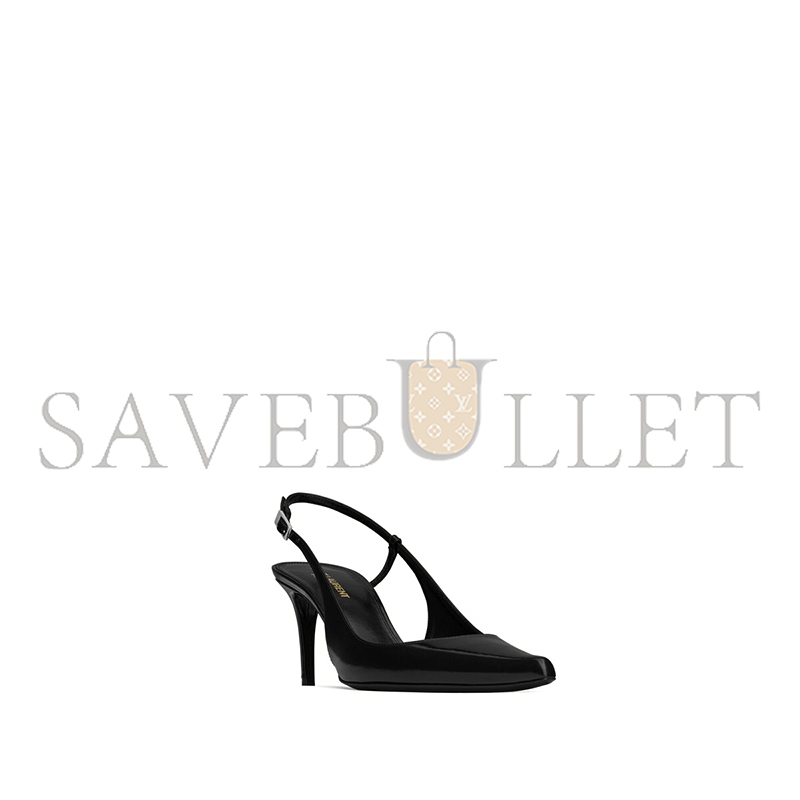 YSL VENDOME SLINGBACK PUMPS IN GLAZED LEATHER 755213AAAZY1000 YSL VENDOME SLINGBACK PUMPS IN GLAZED LEATHER 755213AAAZY1000