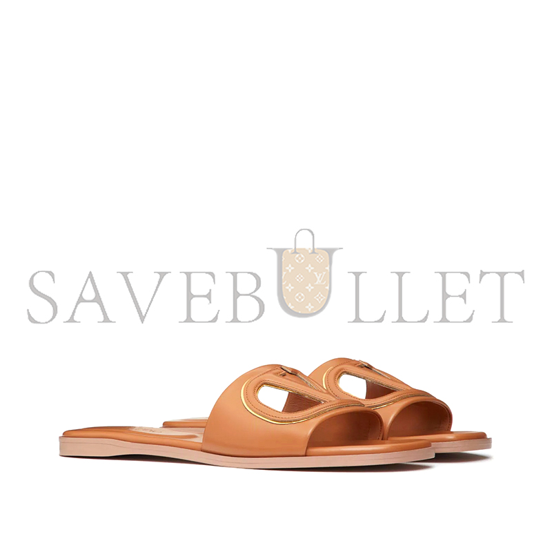 VALENTINO VLOGO CUT-OUT CALFSKIN SLIDE SANDAL 4W2S0IB0RLL_YH7