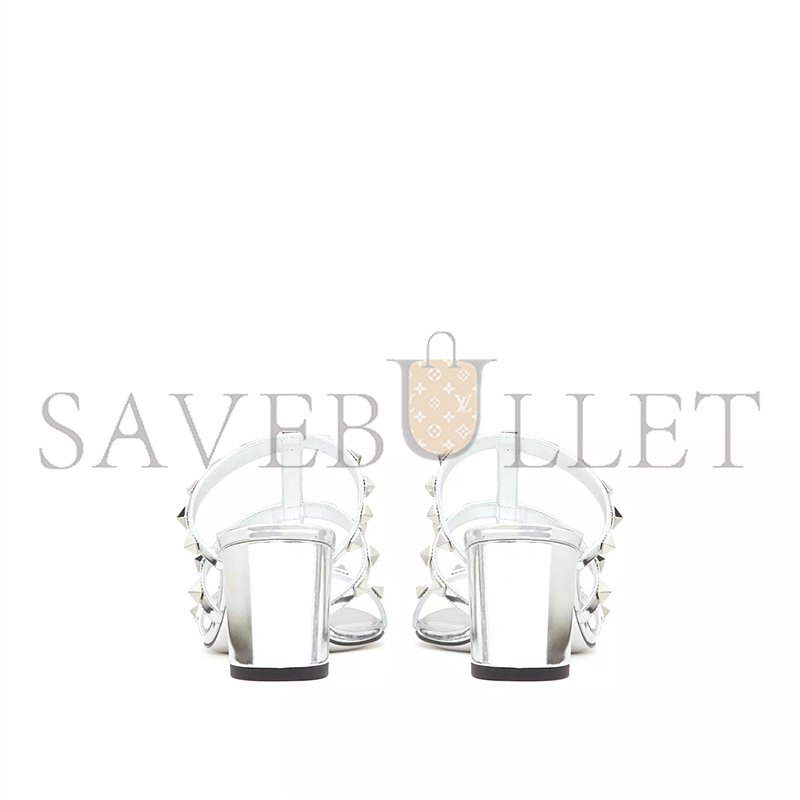 VALENTINO ROCKSTUD MIRROR-EFFECT SLIDE SANDAL 60MM 3W2S0C47WRP_S13