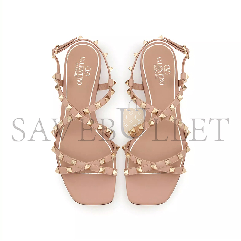 VALENTINO CALFSKIN ROCKSTUD SANDAL WITH STRAPS 5W2S0HR8VOD_GF9 VALENTINO CALFSKIN ROCKSTUD SANDAL WITH STRAPS 5W2S0HR8VOD_GF9