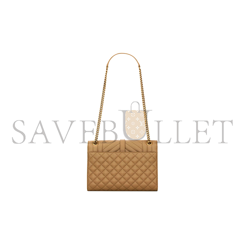 YSL ENVELOPE MEDIUM IN MATELASSÉ LAMBSKIN 600185AACT72760 (24*17.5*6cm)