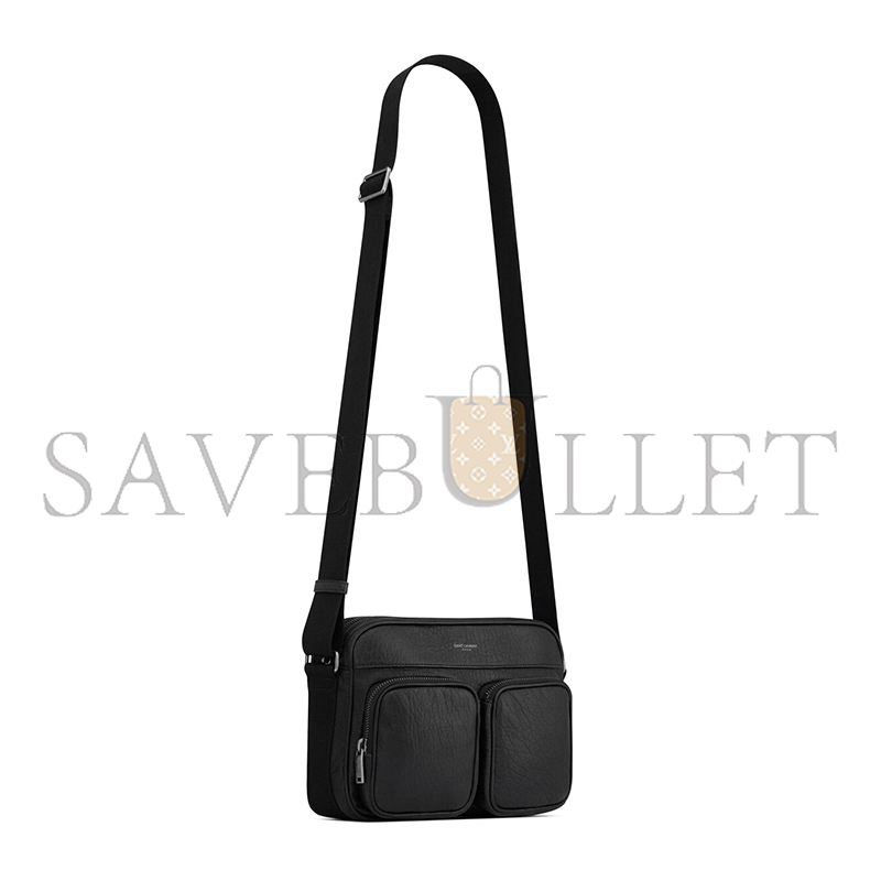YSL CITY SAINT LAURENT CAMERA BAG IN GRAINED LEATHER 729240AAC8O1000 (22*18*10cm)