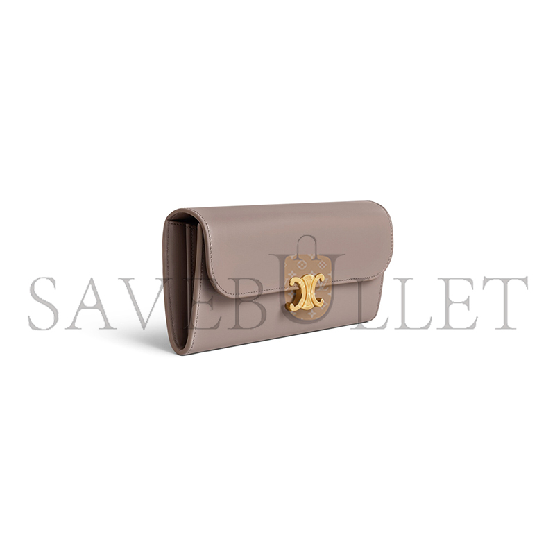 CELINE LARGE WALLET TRIOMPHE IN SHINY CALFSKIN 10E313DPV.10BL (19*10*3cm) CELINE LARGE WALLET TRIOMPHE IN SHINY CALFSKIN 10E313DPV.10BL (19*10*3cm)