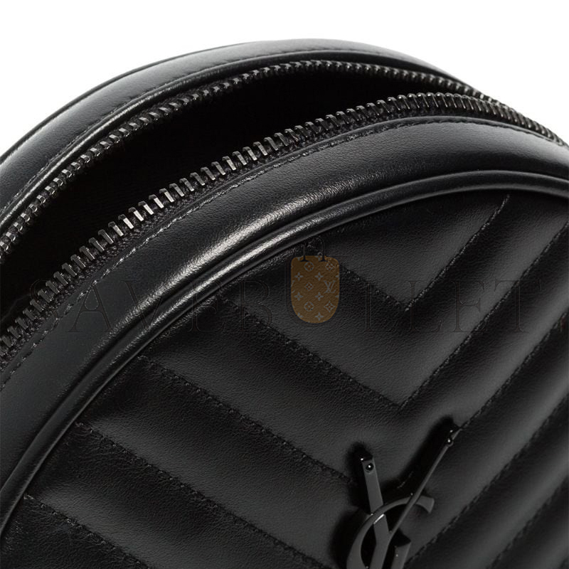 YSL VINYLE ROUND CAMERA BAG IN QUILTED LEATHER 610436DV7081000 (17*17*5.5cm)