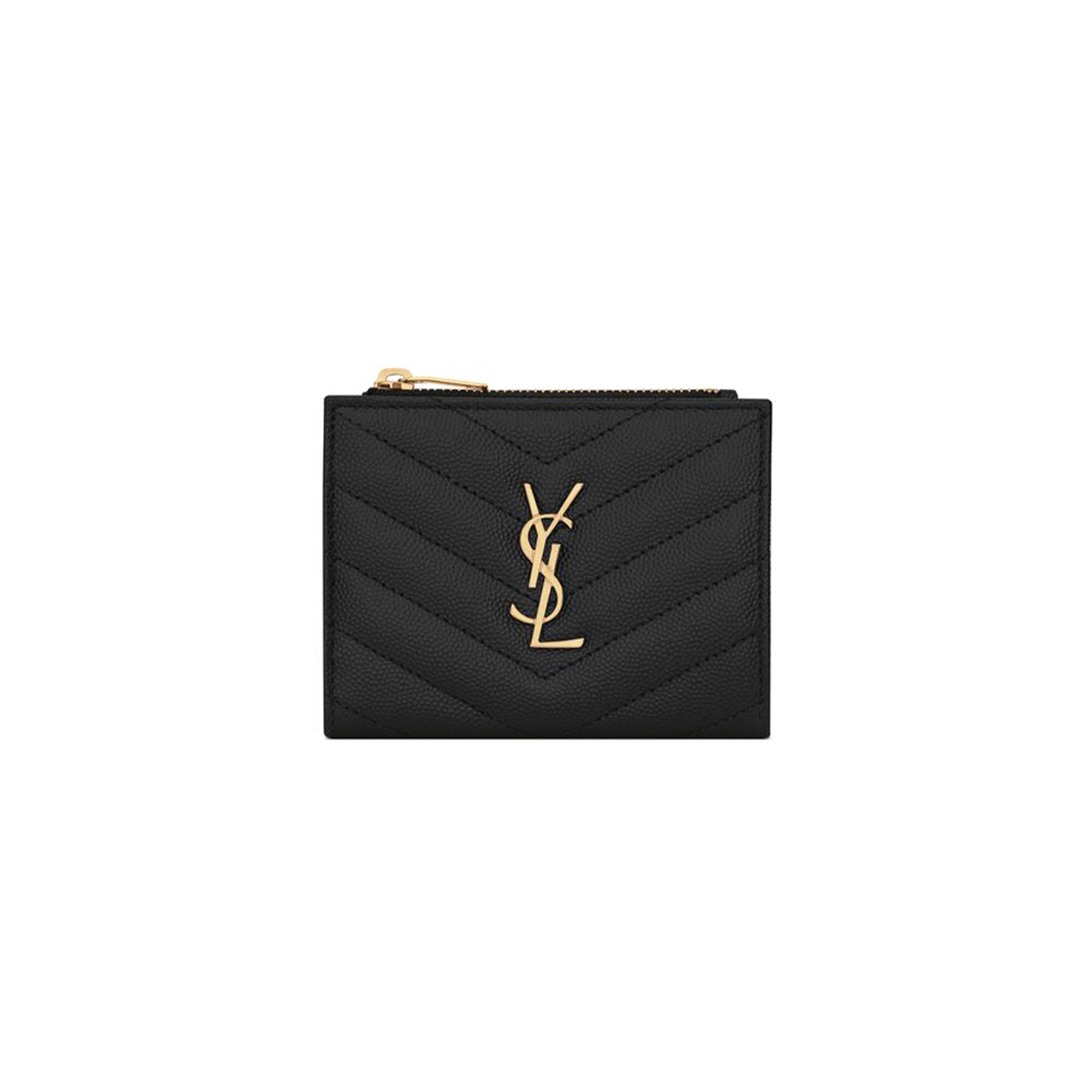 YSL CASSANDRE MATELASSÉ BI-FOLD WALLET IN GRAIN DE POUDRE LEATHER 575879BOW011000 (10.5*8.5*2.5cm) YSL CASSANDRE MATELASSÉ BI-FOLD WALLET IN GRAIN DE POUDRE LEATHER 575879BOW011000 (10.5*8.5*2.5cm)