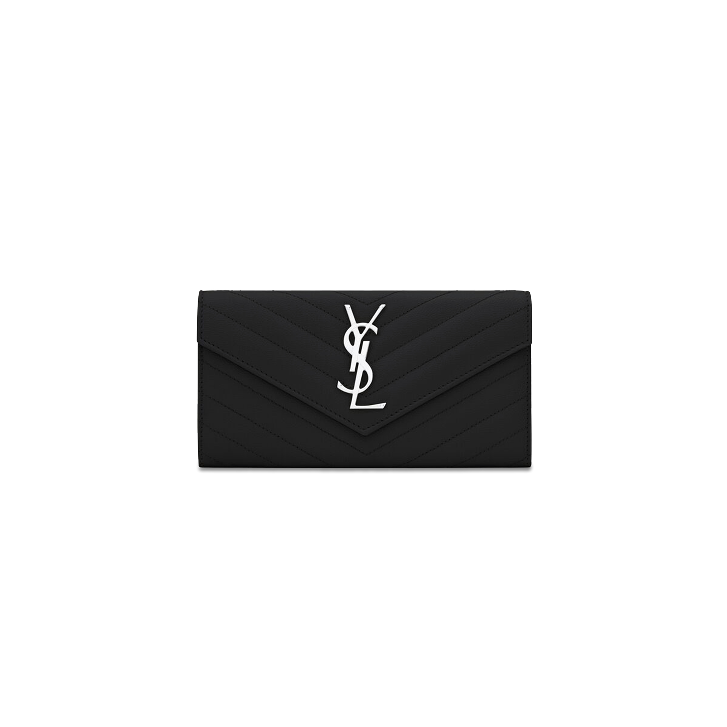 YSL CASSANDRE MATELASSÉ LARGE FLAP WALLET IN GRAIN DE POUDRE LEATHER 372264BOW021000 (19*11*3cm) YSL CASSANDRE MATELASSÉ LARGE FLAP WALLET IN GRAIN DE POUDRE LEATHER 372264BOW021000 (19*11*3cm)